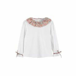 Trotters London Red Liberty Print Danjo Willow Jersey Top