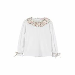 Trotters London Pink Bella Floral Bird Jersey Top