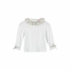 Trotters London Little Ditsy Aubrey White Jersey Top