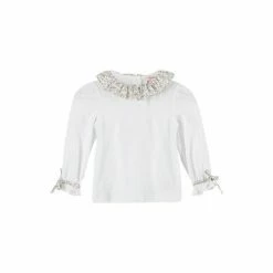 Trotters London Little Ditsy Aubrey White Jersey Top -Trotters London store unnamed file 1055