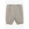 Trotters London Little Natural Oatmeal Herringbone Bertie Trousers