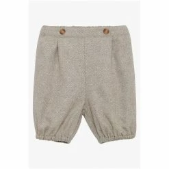 Trotters London Little Natural Oatmeal Herringbone Bertie Trousers -Trotters London store unnamed file 1070