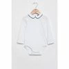 Trotters London Long Sleeve White Milo Piped Body