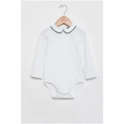 Trotters London Long Sleeve White Milo Piped Body -Trotters London store unnamed file 1107