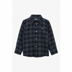 Trotters London Blue Oliver Cotton Shirt