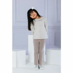 Trotters London Blue Emma Floral Willow Collar Blouse