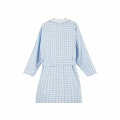 Trotters London Blue Gingham Wilbur Cotton Bath Robe 2 Trotters London Blue Gingham Wilbur Cotton Bath Robe -Trotters London store unnamed file 1166