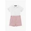 Trotters London Red Little Rupert Cotton Set