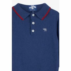 Trotters London Denim Blue Wilfred Knitted Polo Shirt 3 Trotters London Denim Blue Wilfred Knitted Polo Shirt -Trotters London store unnamed file 1231