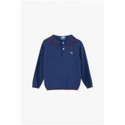 Trotters London Denim Blue Wilfred Knitted Polo Shirt 4 Trotters London Denim Blue Wilfred Knitted Polo Shirt -Trotters London store unnamed file 1232