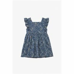 Trotters London Navy Blue Lula Bunny Ruffle Cord Dress 4 Trotters London Navy Blue Lula Bunny Ruffle Cord Dress -Trotters London store unnamed file 135