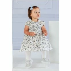 Trotters London Blue Rose Little Arabella Smocked Dress