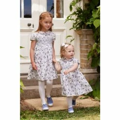 Trotters London Blue Floral Arabella Rose Smocked Dress -Trotters London store unnamed file 150