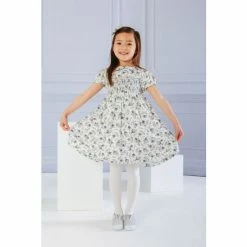 Trotters London Blue Floral Arabella Rose Smocked Dress -Trotters London store unnamed file 153