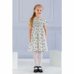 Trotters London Blue Floral Arabella Rose Smocked Dress -Trotters London store unnamed file 154