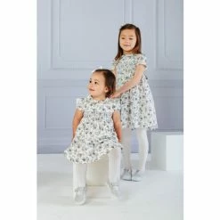Trotters London Blue Floral Arabella Rose Smocked Dress -Trotters London store unnamed file 156