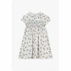 Trotters London Blue Floral Arabella Rose Smocked Dress -Trotters London store unnamed file 158