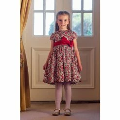 Trotters London Red Betsy Willow Dress