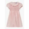 Trotters London Pink Willow Hand Smocked Dress