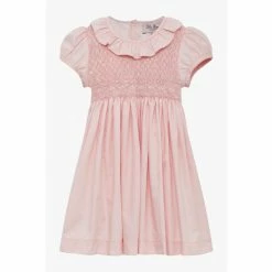 Trotters London Pink Willow Hand Smocked Dress