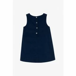 Trotters London Navy Blue Jemima Cord Cotton Pinafore 3 Trotters London Navy Blue Jemima Cord Cotton Pinafore -Trotters London store unnamed file 191