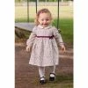 Trotters London Pink Aubrey Bow Cotton Dress
