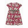 Trotters London Red Liberty Print Carline Rose Cotton Dress
