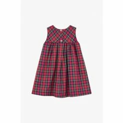 Trotters London Red Little Scottie Tartan Cotton Pinafore 3 Trotters London Red Little Scottie Tartan Cotton Pinafore -Trotters London store unnamed file 269