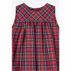 Trotters London Red Little Scottie Tartan Cotton Pinafore 4 Trotters London Red Little Scottie Tartan Cotton Pinafore -Trotters London store unnamed file 270