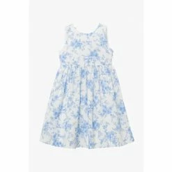 Trotters London Maeva Blue Big Bow Dress