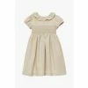 Trotters London Gold Harriet Smocked Dress