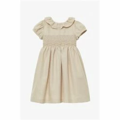 Trotters London Gold Harriet Smocked Dress -Trotters London store unnamed file 291