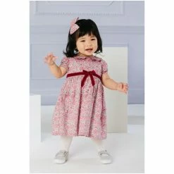 Trotters London Pink Little Liberty Wiltshire Bud Dress