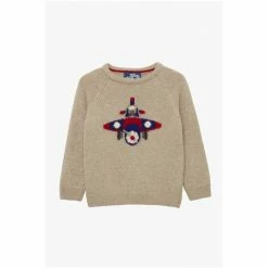 Trotters London Natural Oatmeal Plane Jumper