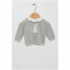 Trotters London Grey Bunny Jumper