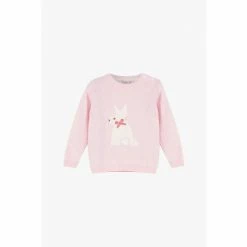 Trotters London Little Pink Bunny Jumper