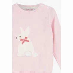 Trotters London Little Pink Bunny Jumper 2 Trotters London Little Pink Bunny Jumper -Trotters London store unnamed file 325