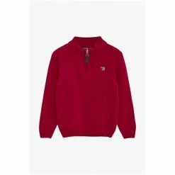 Trotters London Red Calum Half Zip Jumper 4 Trotters London Red Calum Half Zip Jumper -Trotters London store unnamed file 357