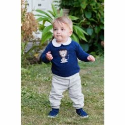 Trotters London Little Blue Baby Augustus Jumper