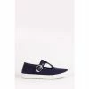 Trotters London Navy Blue Nantucket Canvas Shoes