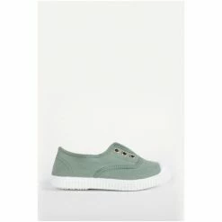 Trotters London Green Plum Canvas Shoes -Trotters London store unnamed file 482