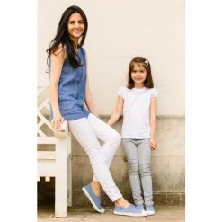 Trotters London Blue Adult Plum Canvas Shoes