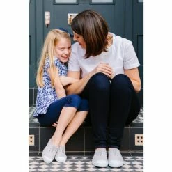 Trotters London Natural Adult Plum Canvas Shoes