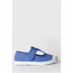 Trotters London Blue Champ Canvas Shoes
