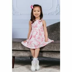 Trotters London Pink Maeva Big Bow Dress