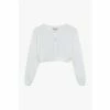 Trotters London White Sophie Cropped Cotton Cardigan