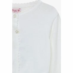 Trotters London White Sophie Cropped Cotton Cardigan -Trotters London store unnamed file 547