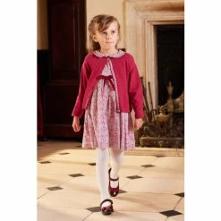 Trotters London Liberty Print Pink Wiltshire Bud Cardigan