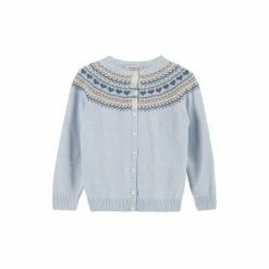 Trotters London Blue Natasha Fairisle Cardigan -Trotters London store unnamed file 567