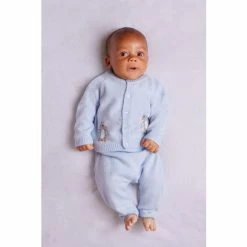 Trotters London Blue Pip Penguin Cardigan